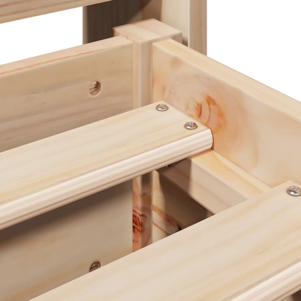 Bed Frame without Mattress 135x190 cm Double Solid Wood Pine